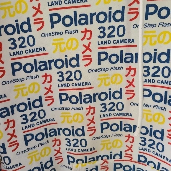 Polaroid White Hooded‎ Sweatshirt - Picture 3 of 5
